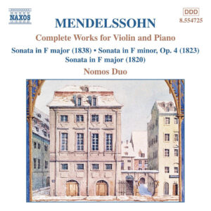 MENDELSSOHN Works for Violin and Piano
