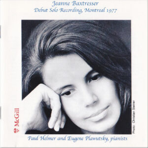 Jeanne Baxtresser Debut Solo Recording